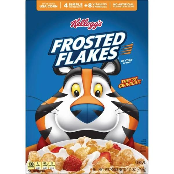 ケロッグ フロステッドフレーク ブレックファストシリアル 無脂肪 340g Kellogg's Frosted Flakes Breakfast Cereal, お取り寄せ