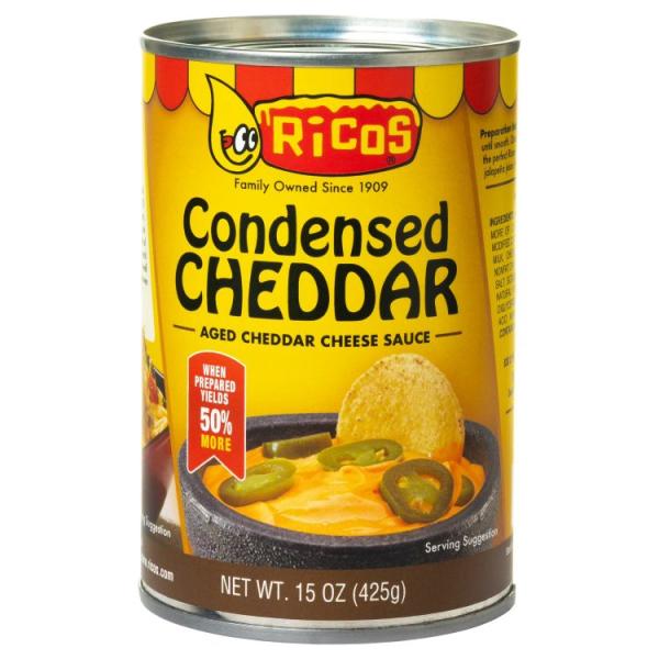 リコス 濃縮熟成 チェダーチーズソース 425g缶 Ricos Condensed Aged Cheddar Cheese Sauce 15 oz Can 【お お取り寄せ