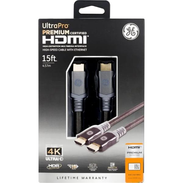 ゼネラルエレクトリック 4.5m HDMI 2.0ケーブル General Electric 15ft HDMI 2.0 Cable with Ethernet お取り寄せ