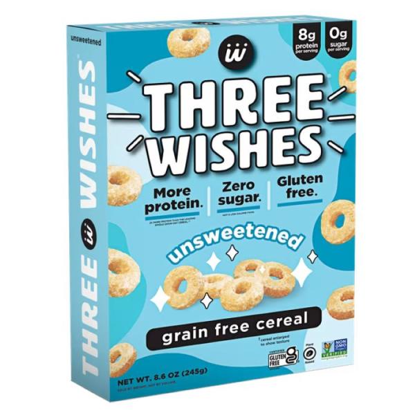 スリーウィッシュズ 無糖 グレインフリーシリアル 244g Three Wishes Unsweetened, Grain Free Cereal, 8.6 o お取り寄せ