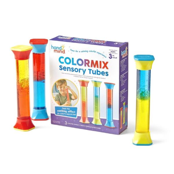 お取り寄せ ハンドトゥーマインド カラーミックス 感覚フィジェットチューブ 3本セット hand2mind ColorMix Sensory Fidg
