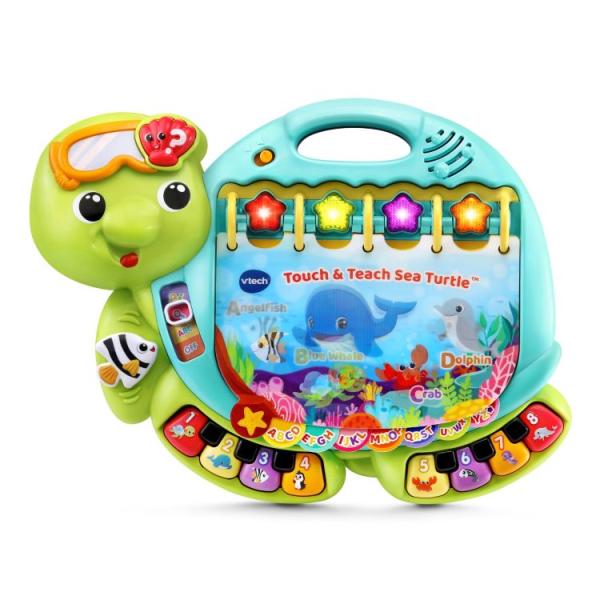 お取り寄せ ブイテック タッチ＆ティーチ シータートル インタラクティブ絵本 1〜3歳 VTech Touch &amp; Teach Sea Turtle