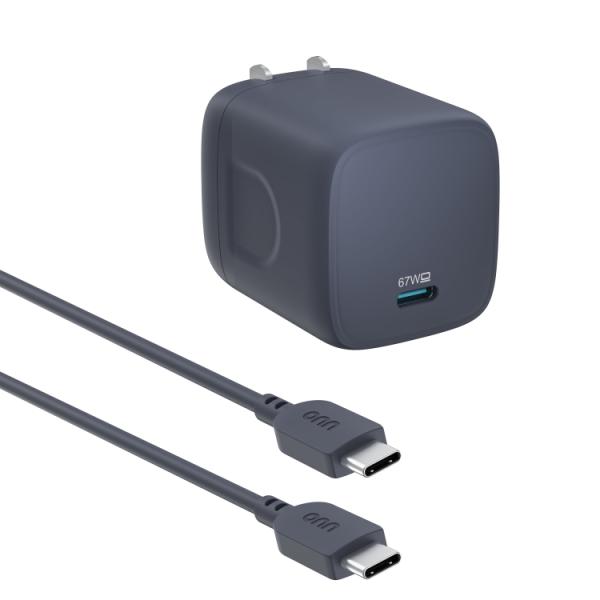 お取り寄せ オン USB-C充電器 67W Switch対応 グレー onn 67W USB-C Wall Charger Game Charging Kit
