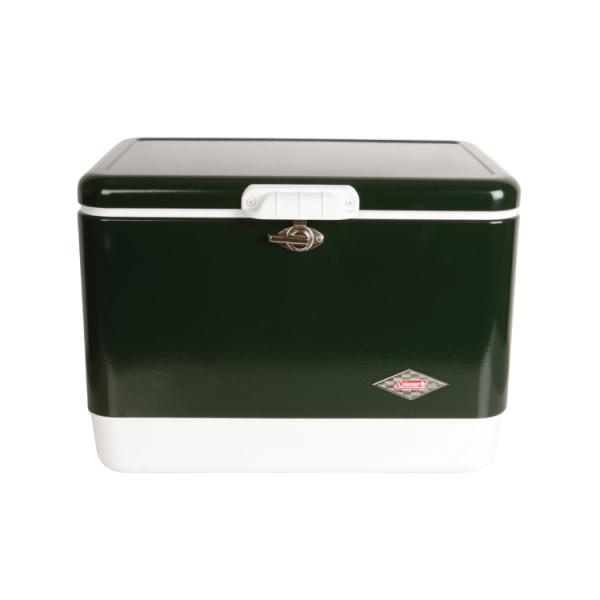 お取り寄せ コールマン ヴィンテージ 約51.1L スチールベルトクーラーボックス グリーン Coleman Vintage 54-Quart Ste