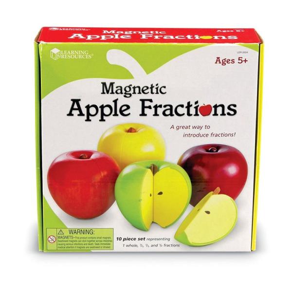 お取り寄せ ラーニングリソーシズ マグネット アップル分数セット 4個 幼稚園年長以上 Learning Resources Magnetic App