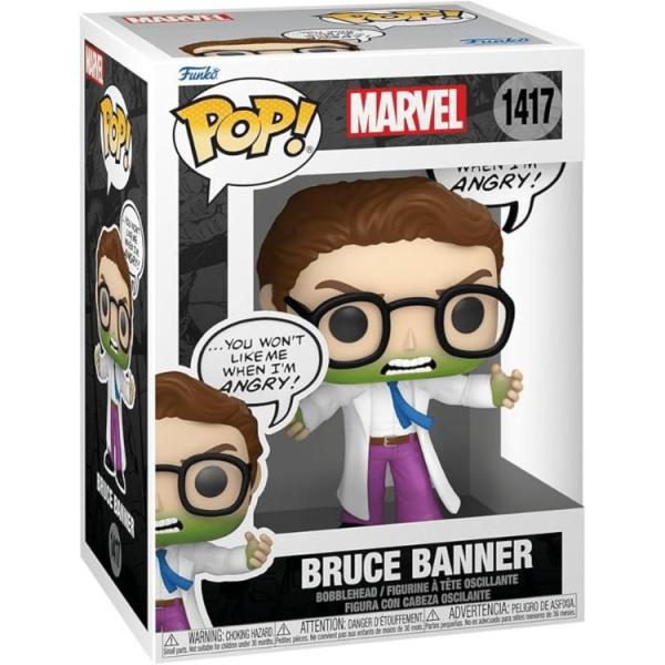 お取り寄せ ファンコポップ マーベル ブルース・バナー ハルク ドント・メイク・ミー・アングリー ビニールフィギュア 約9.5cm Funko POP