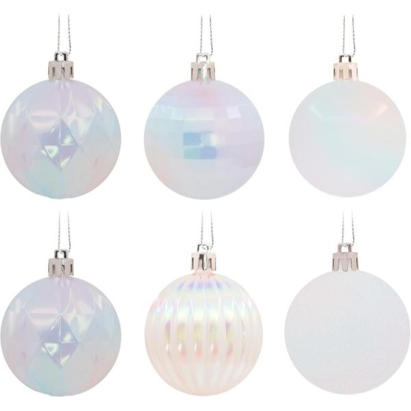 ホールマーク 虹色ホワイト クリスマス ボール オーナメント 24個 Hallmark Black Christmas Balls Chri お取り寄せ