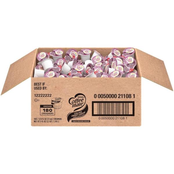 ネスレコーヒーメイトイタリアンスウィートクリームフレーバーコーヒークリーマーは、濃厚なイタリアンジェラートの風味と、甘美なバタークリームの風味をコーヒーに加えます。外出先でも自宅でも最適: 液体クリーマーをコーヒーに混ぜると、ラクトースやコ...