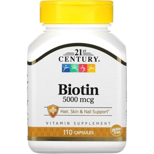 21st Century ビオチン 5000mcg カプセル110粒 Biotin 5000 mcg (Super Potency) - 110 Capsule お取り寄せ