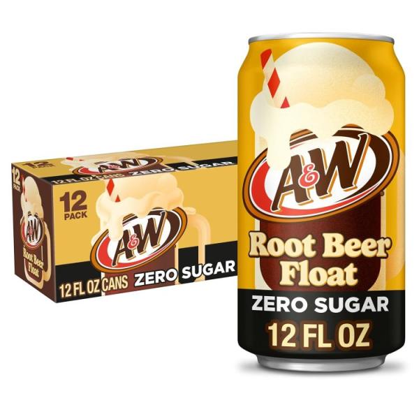 お取り寄せ A&W ルートビアフロート ソーダ ゼロシュガー 355ml 12本パック A&W Root Beer Float Zero Sugar