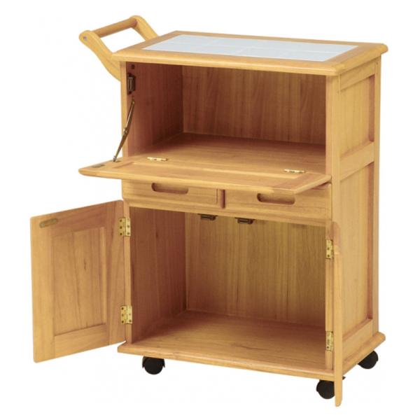 59cm ナチュラル キッチンワゴン キッチンカウンター 天板タイル コーヒーワゴン 紅茶 ポット 耐熱ワゴン キッチン収納 カウンター キャスター付 天然木 ワンダフルマートヤフー店 通販 Yahoo ショッピング