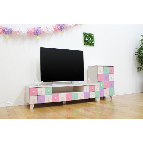 幅122 50型対応カラフル テレビ台 家具 インテリア新作 得価