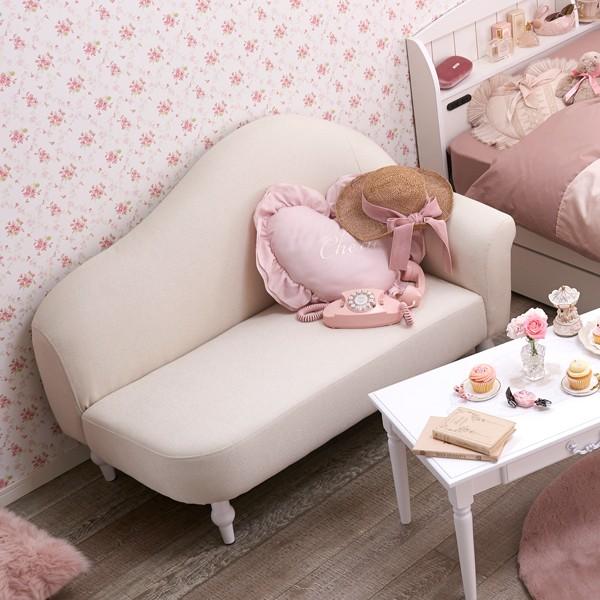 ソファー 二人掛け アイボリー コンパクト 幅111センチ ソファ