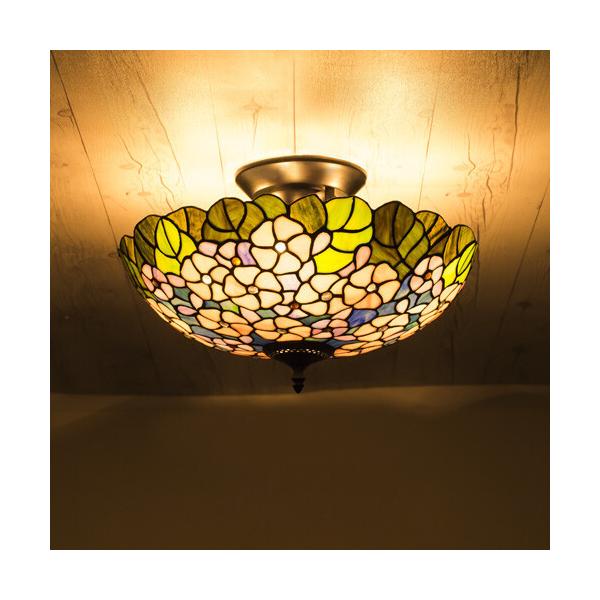 天井照明 ランプ シーリングランプ ステンドグラス モザイクガラス