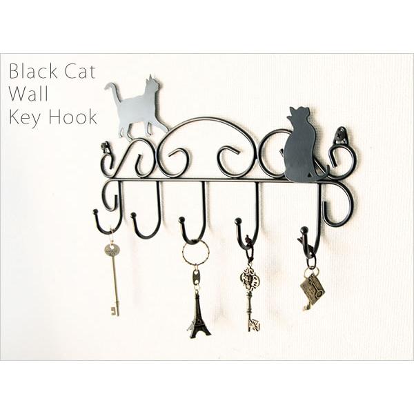 猫のウォールキーフック キーフック 壁掛け 玄関収納 エントランス インテリア 猫 ねこ 鍵掛け 猫インテリア 猫雑貨 猫グッズ 黒猫 くろねこ かわいい Kf 34c ワンダフルマートヤフー店 通販 Yahoo ショッピング