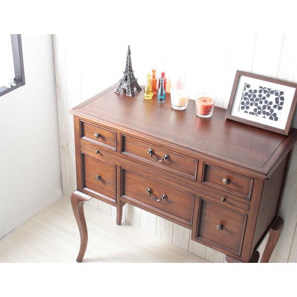 テーブル コンソールテーブル 幅91 高90 引出し6杯 コンソール 飾り棚