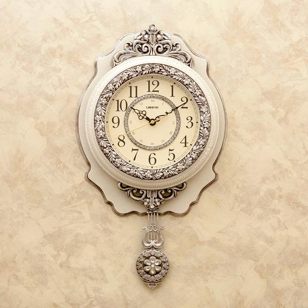 振り子時計 壁掛け時計 無音連続秒針 ウォールクロック 掛時計