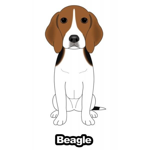 イラスト カラーステッカー ビーグル Beagl St Papa 犬種別犬雑貨