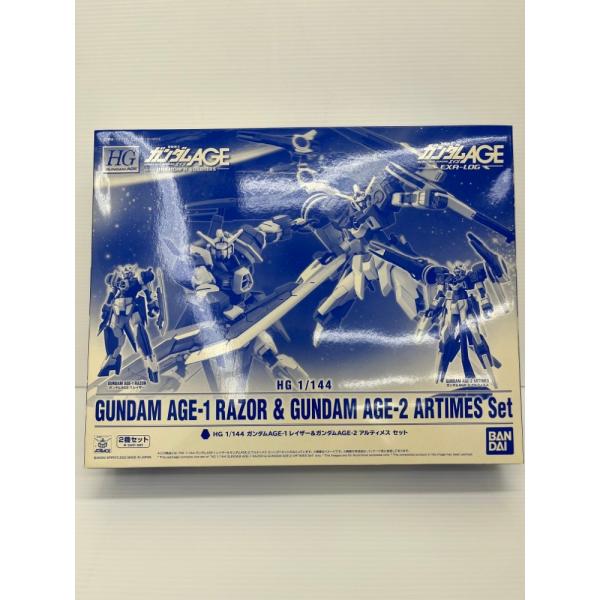 中古】【未組立】1/144 HG ガンダムAGE-1 レイザー＆ガンダムAGE-2