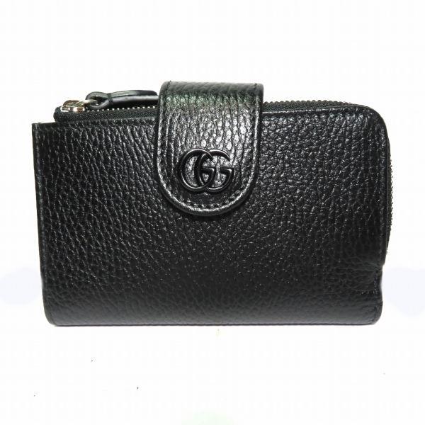 GUCCI グッチ ダブルG 723685 2067 L字ファスナー 2つ折り財布 