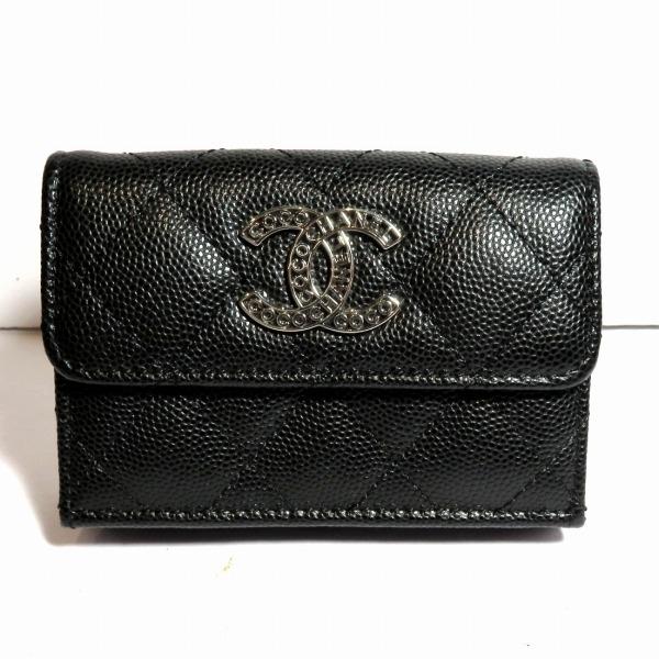 シャネル CHANEL ココ スモール フラップ ウォレット AP3827 B15620 94305 3つ折り財布 レディース【中古】 CHANEL（シャネル） ココ スモール フラップ ウォレット AP3827 B15620