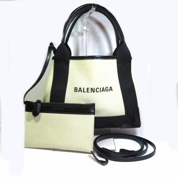 バレンシアガ BALENCIAGA ネイビーカバスXS 390346 アイボリー  