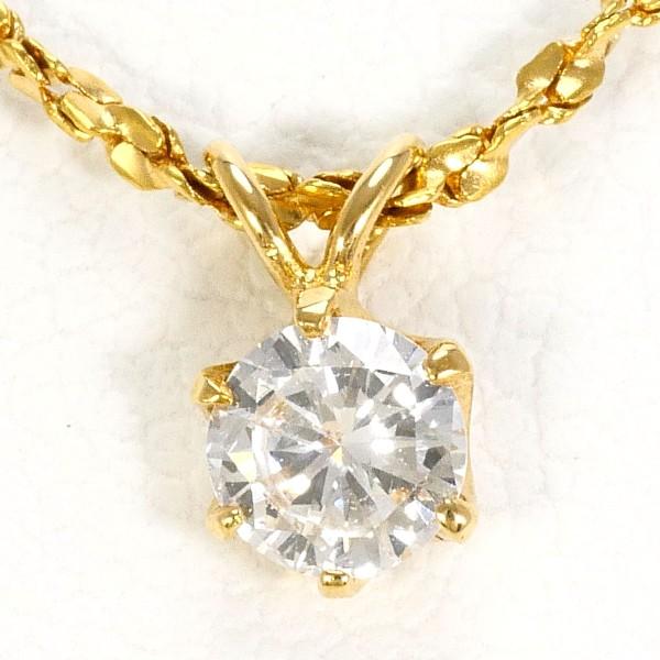 ネックレス K18 18金 YG イエローゴールド ダイヤ 0.10 総重量約2.0g  
