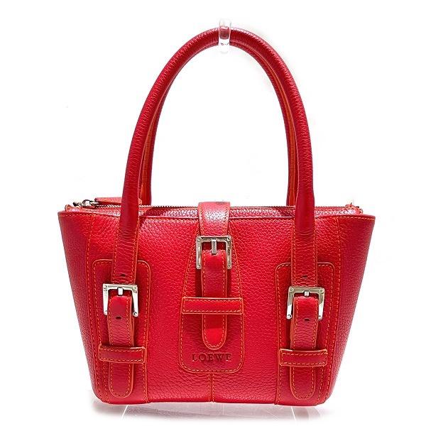 ロエベ LOEWE センダ レッド バッグ ハンドバッグ レディース 中古 