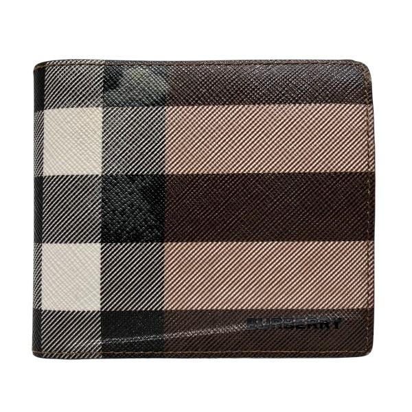 バーバリー Burberry ジャイアントチェック 8052802A8900 2つ折り財布 メンズ【中古】 バーバリー Burberry ジャイアントチェック 8052802A8900 2つ折り財布