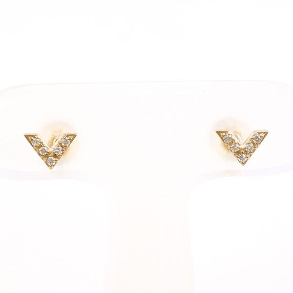 ヴァンドーム青山 K18YG 18金 ダイヤ ピアス スクエア VENDOME AOYAMA（ヴァンドーム青山） ピアス K18YG ダイヤ 総重量約0.7