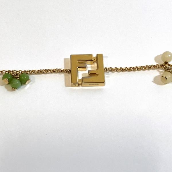 FENDI（フェンディ） ホワイト ライトグリーン ストーン FF ロゴ