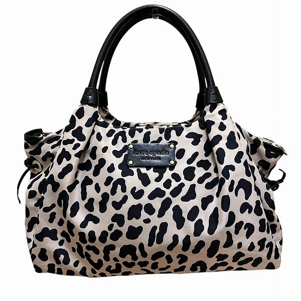 ケイトスペード ナイロン レオパード柄 マザーズバッグ バッグ ハンドバッグ レディース【中古】 ケイトスペード ナイロン レオパード柄 マザーズバッグ バッグ