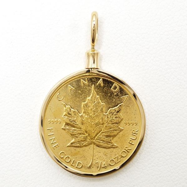 ペンダントトップ メイプルリーフ 1 4oz 1 4オンス コイン 金貨 K24yg K18yg 総重量約8 7g ワンダープライス Yahoo 店 通販 Yahoo ショッピング