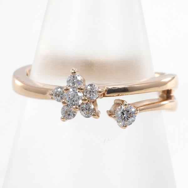 リング ヴァンドーム青山 K10PG 指輪 9号 ジルコニア 総重量約3.0g