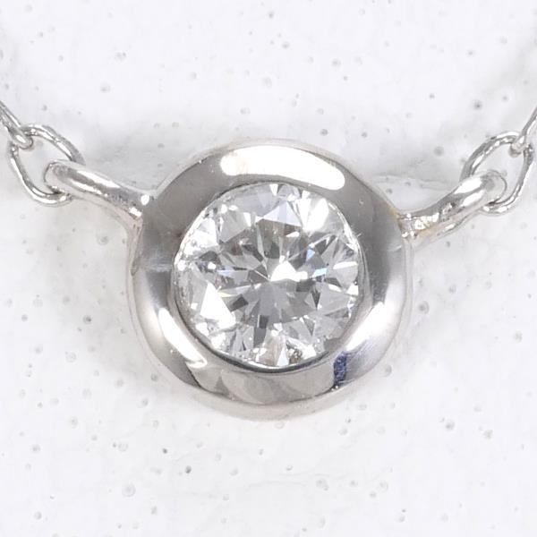 ネックレス K18 18金 WG ホワイトゴールド ダイヤ 0.08 総重量約0.8g