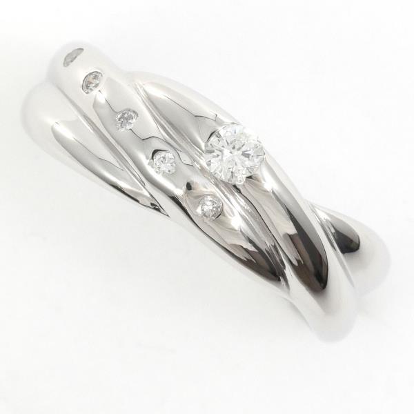 リング PT900 プラチナ 指輪 10.5号 ダイヤ 0.12 総重量約3.8g