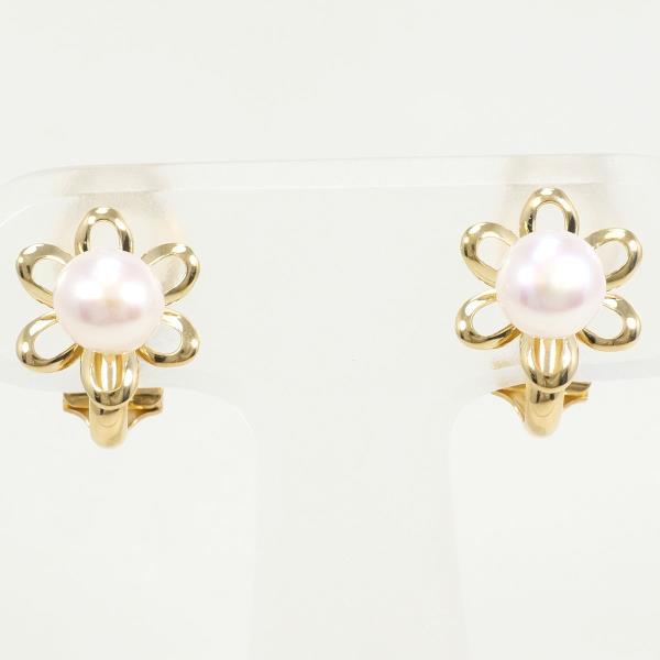 イヤリング K18 18金 YG イエローゴールド パール 総重量約1.7g  