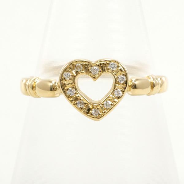 リング K18 18金 YG イエローゴールド 指輪 11.5号 ダイヤ 総重量約1.8  