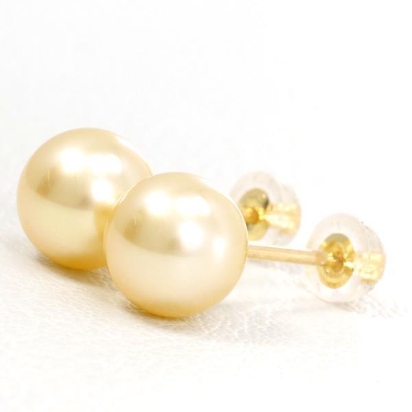 ピアス K18 18金 YG イエローゴールド パール 総重量約1.5g : ワンダー 