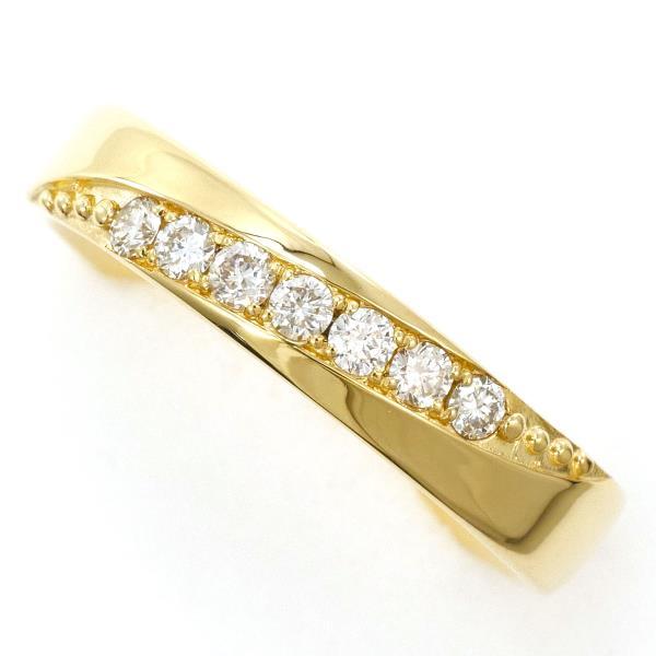 リング K18 18金 YG イエローゴールド 指輪 13号 ダイヤ 0.20 総重量約 