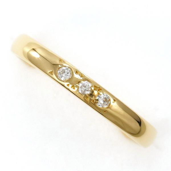 リング K18 18金 YG イエローゴールド 指輪 10号 ダイヤ 0.05 総重量約  