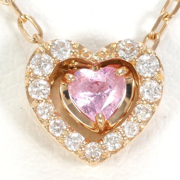 4℃ ネックレス K10 ハート ダイヤモンド ピンクサファイア ピンクゴールド 4℃ ネックレス K10 ハート ダイヤモンド ピンクサファイア ピンクゴールド