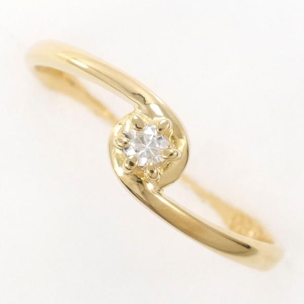 K18 18金 YG イエローゴールド リング 指輪 9.5号 ダイヤ 1.45 カード