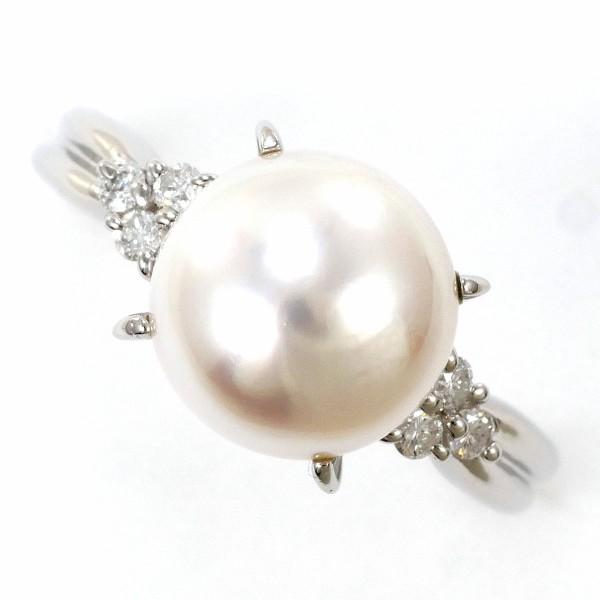 パールとプラチナ900指輪 リング11.5〜12サイズ パールとプラチナ900指輪 リング11.5〜12サイズ