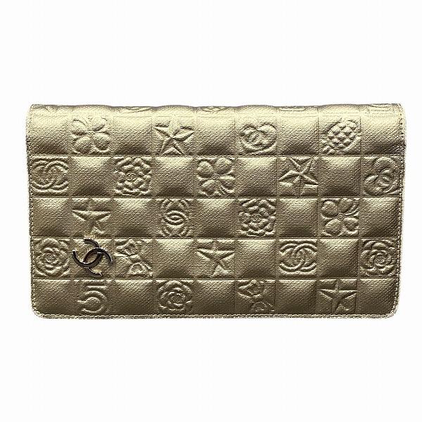 CHANEL アイコン　財布 CHANEL（シャネル） アイコンライン シャンパンゴールド 2つ折り財布