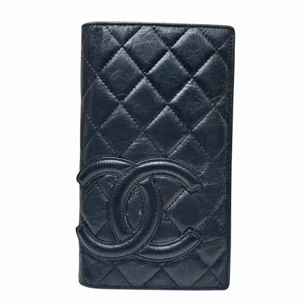 CHANEL シャネル カンボン 長財布 2つ折り財布 ユニセックス 中古 