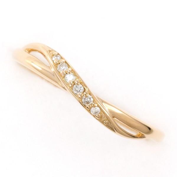 4℃ K10PG リング 指輪 8号 ダイヤ 総重量約1.7g 中古ジュエリー 4 