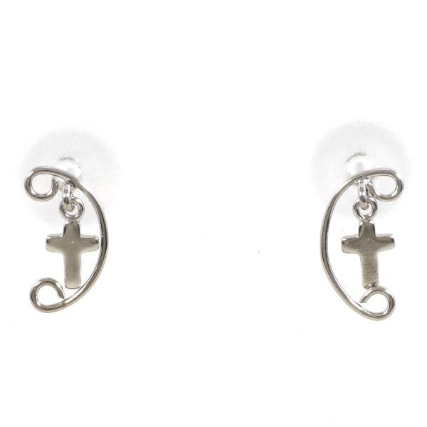 ピアス K14 14金 WG ホワイトゴールド 総重量約0.3g : ワンダー