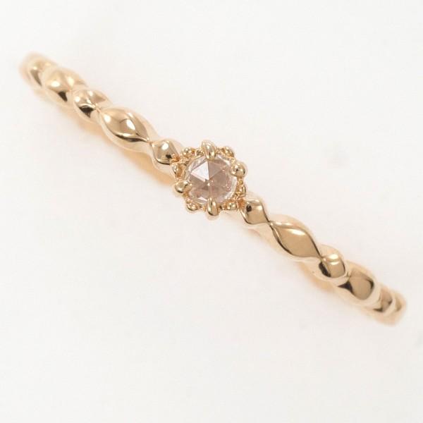 NOJESS リング ノジェス K10PG 指輪 9号 ダイヤ 0.02 総重量約0.8g  