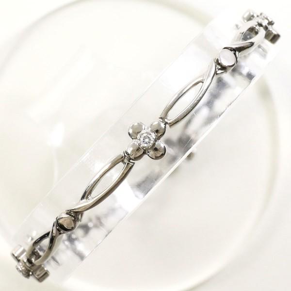 ブレスレット K18WG ダイヤ2ct 8.7g 約18cm ブレスレット K18 18金 WG